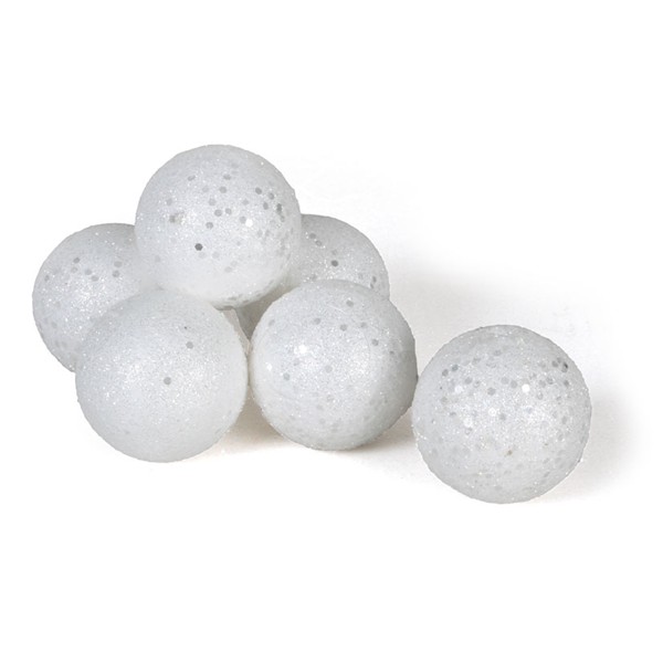 Bolas de nieve brillante.