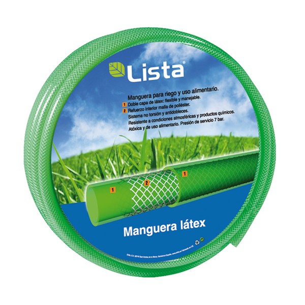 Manguera riego tricapa tipo l&aacute;tex