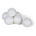 Bolas de nieve brillante.