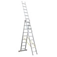 Escalera transformable 3 tramos aluminio