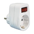 Adaptador 1 toma c/interruptor 4,8mm 16A