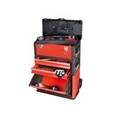 Caja taller m&oacute;vil met&aacute;lico 3en1 modular (52x32x72 cm).